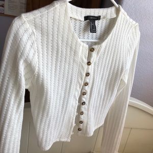 Forever 12 lace crop top cardigan